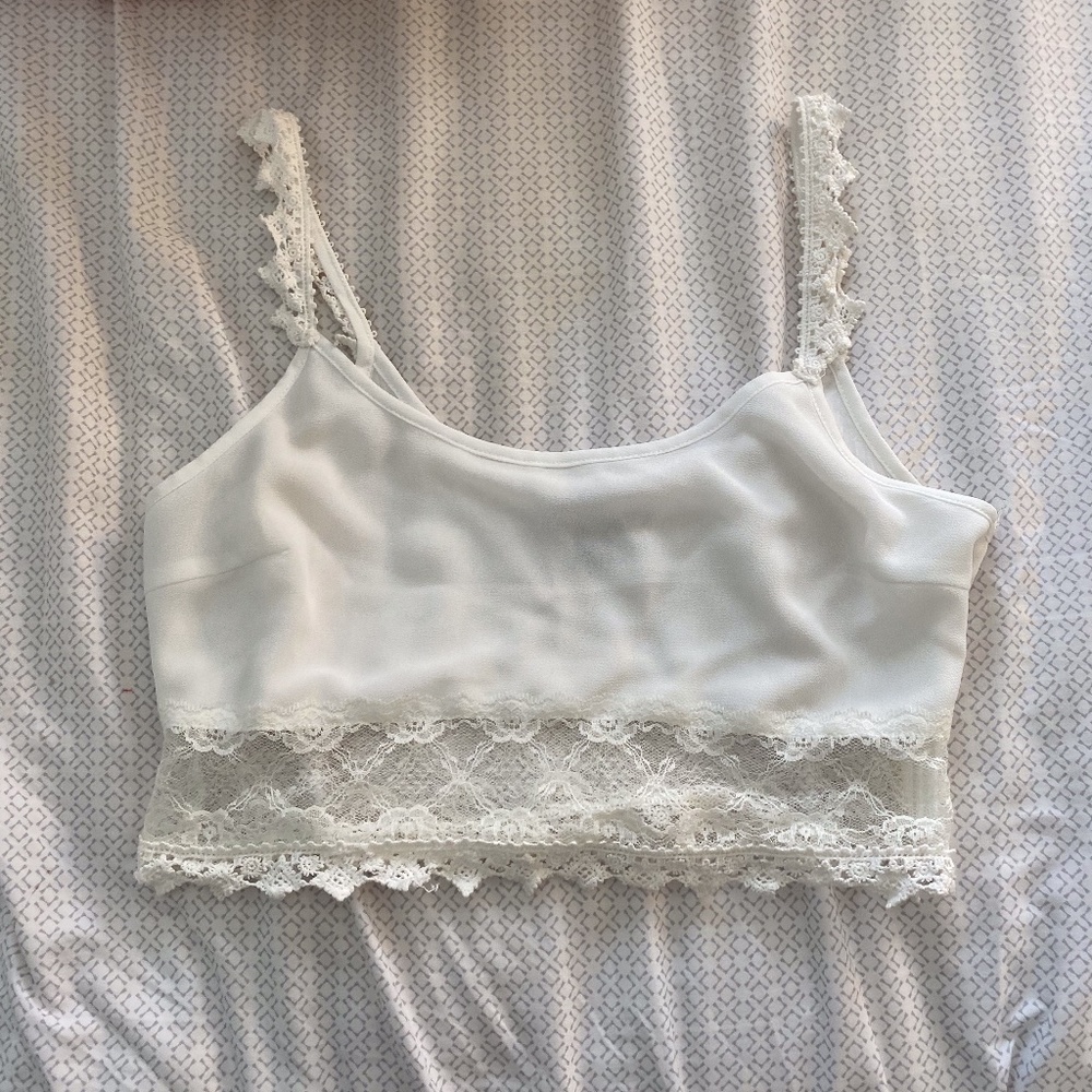 Kendal & Kylie White Lace Crop Top!